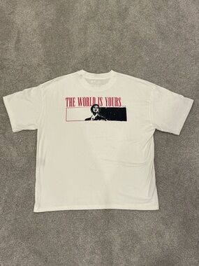 Suspicious Antwerp Scarface White T shirt size large EUC
